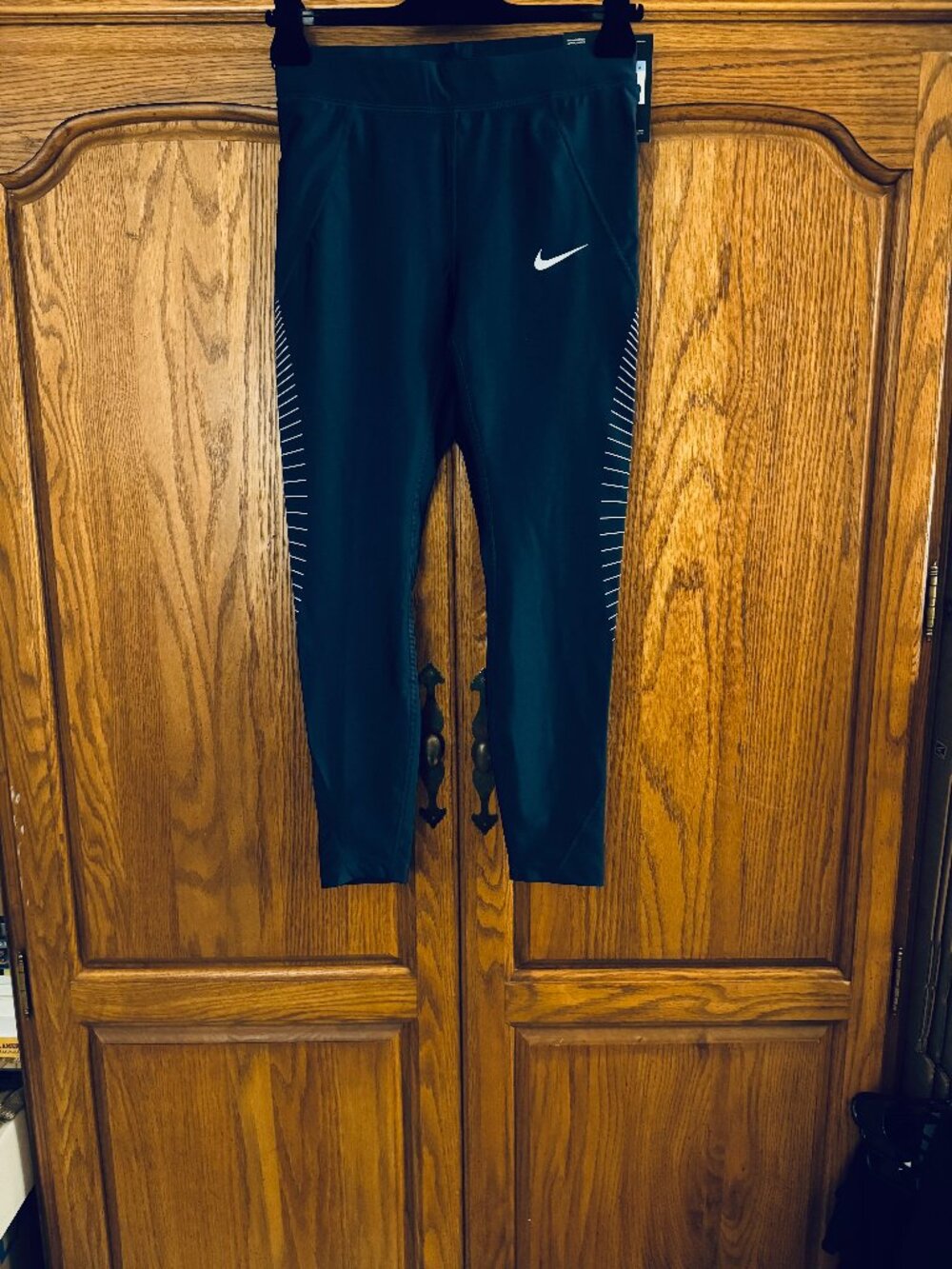 Nike Power Speed TightFit DriFit Navy Athletic Leggings with White Swoosh